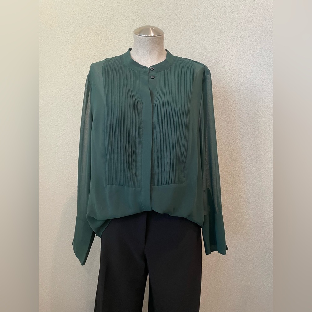 XL Emerald Green Banana Republic Long Sleeve Button Front Shirt